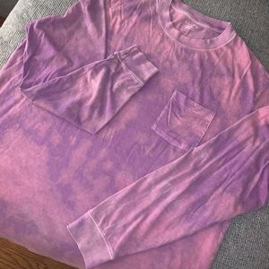 Xl long sleeve bleach dyed T-shirt